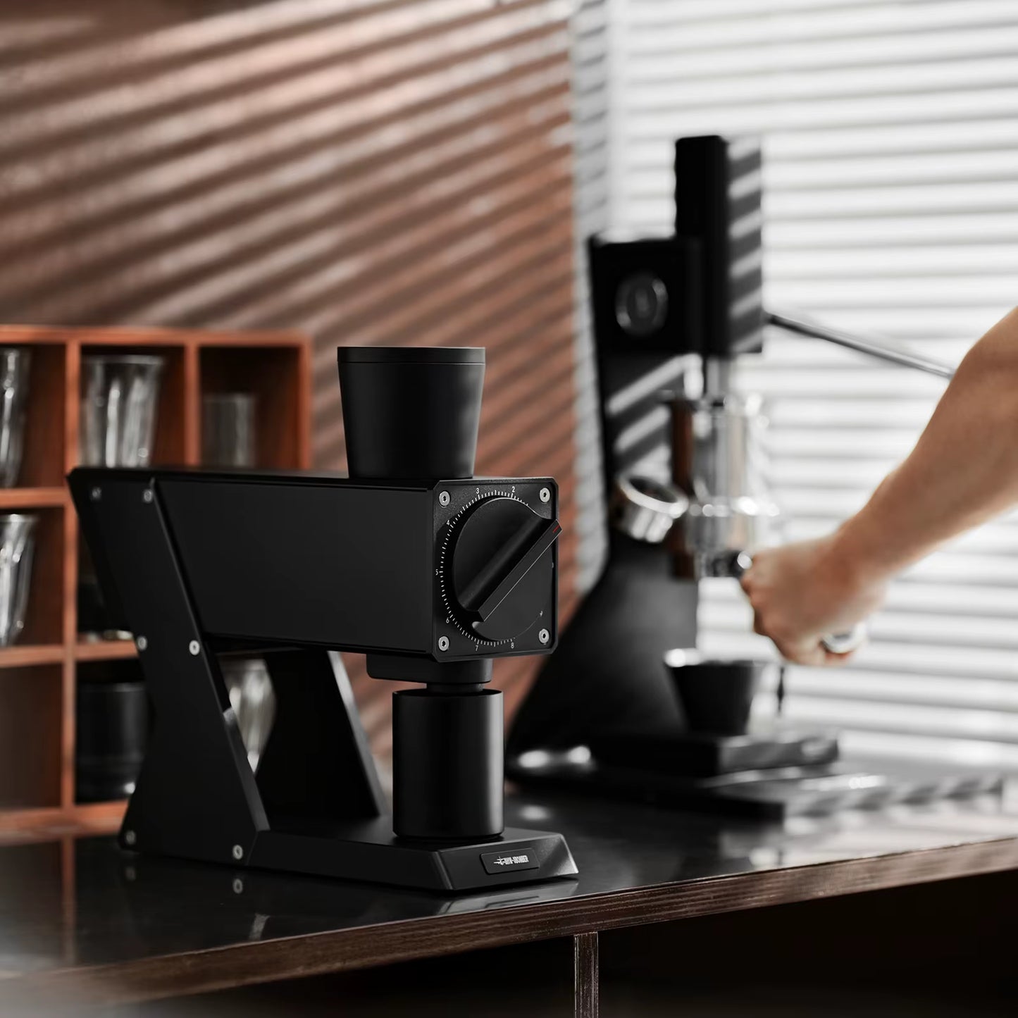 F74 Navigator Electric Grinder Flat Burr Set Coffee Grinder with 90 Stepless for Espresso & Pour over Home Cafe Tool