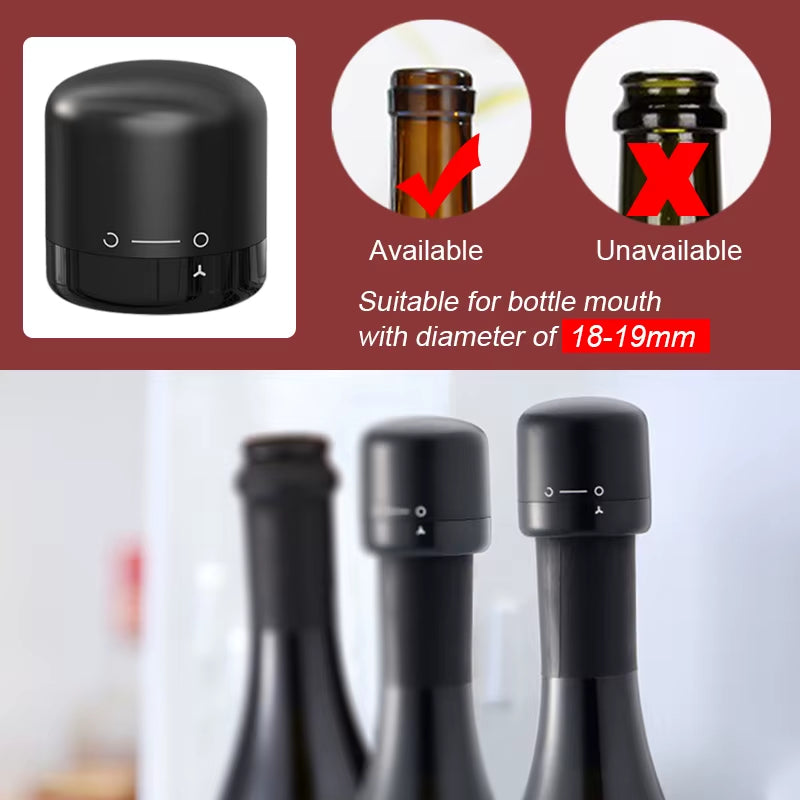 Vacuum Sealed Wine Bottle Plug Champagne Stopper Leak-Proof and Fresh Bottle Cap Wine Corks Bar Accessories Supplies