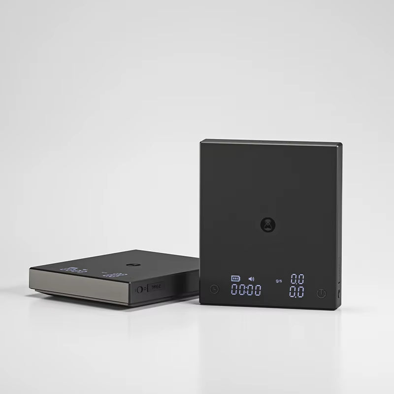 Basic 2 Black Mirror Pour over Coffee Scale Flow Rate Display Auto Timer Digit Kitchen Food Scale Espresso 0.1G/2Kg
