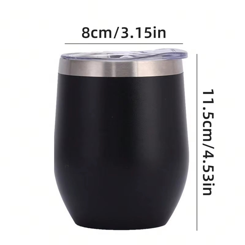 12Oz Eggshell Wine Glass Stainless Steel Thermos Bottle Beer Mugs Thermal Cup for Beers Insulated Coffee Cup Travel Tumbler