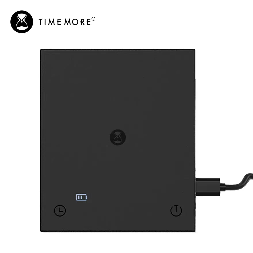 Basic 2 Black Mirror Pour over Coffee Scale Flow Rate Display Auto Timer Digit Kitchen Food Scale Espresso 0.1G/2Kg