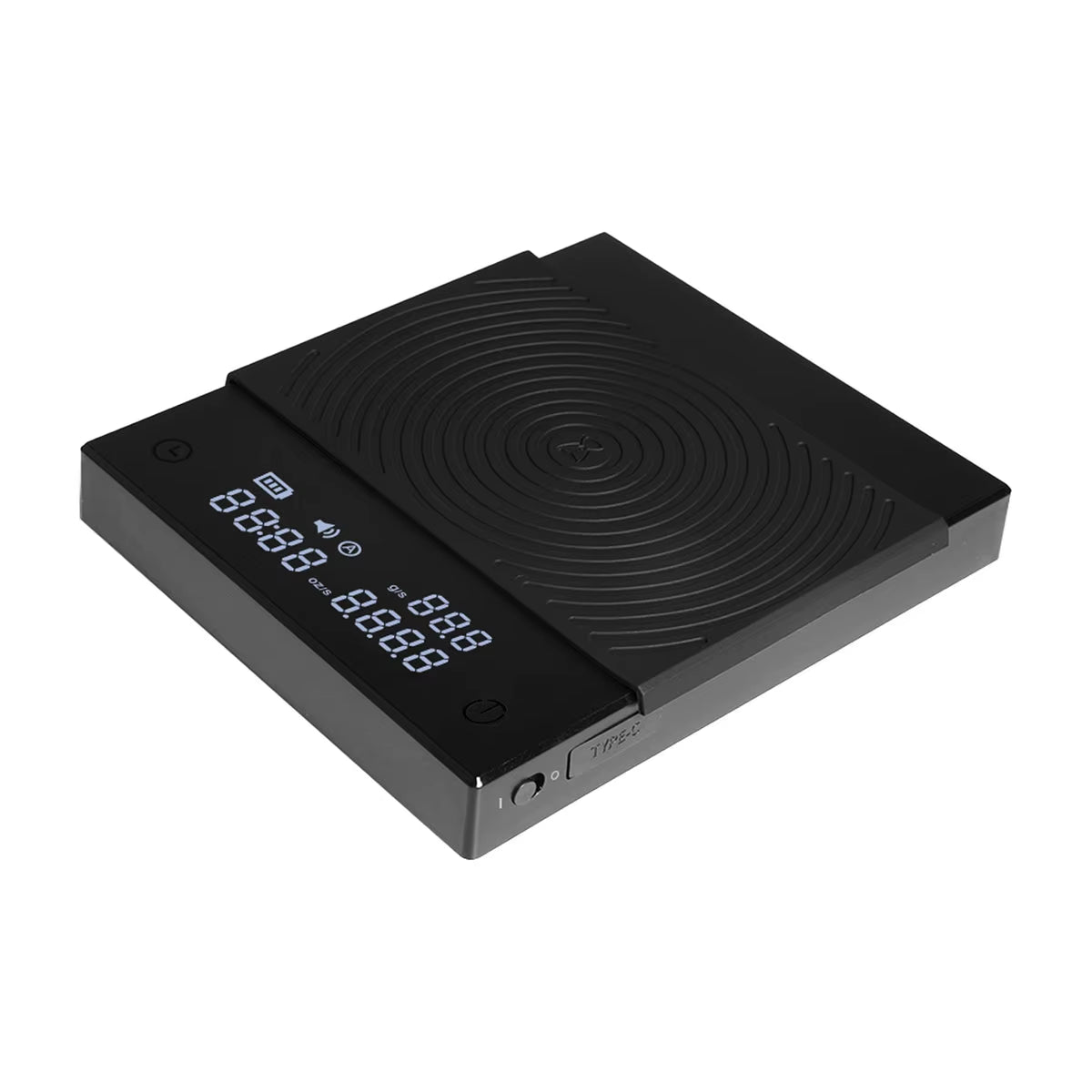 Basic 2 Black Mirror Pour over Coffee Scale Flow Rate Display Auto Timer Digit Kitchen Food Scale Espresso 0.1G/2Kg