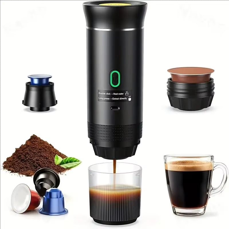 Electric Grinder Coffee Travel Handy 3 In1 Espresso Portable Coffee Espresso Maker Machine Cafe Portable Capsule Coffee Machine