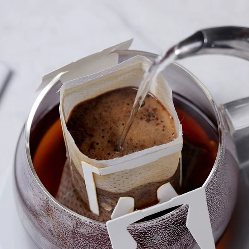 25/50/100 Pcs Coffee Filter Bags Disposable Drip Coffee Paper Pack Portable Hanging Ear Espresso Coffee Accessories Tea Tool