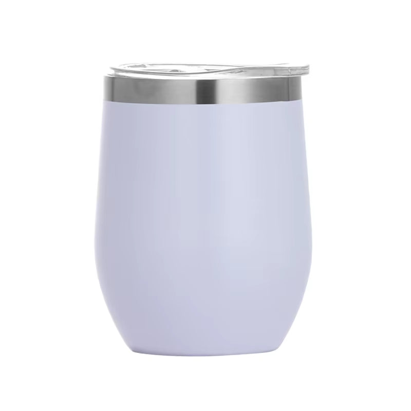 12Oz Eggshell Wine Glass Stainless Steel Thermos Bottle Beer Mugs Thermal Cup for Beers Insulated Coffee Cup Travel Tumbler