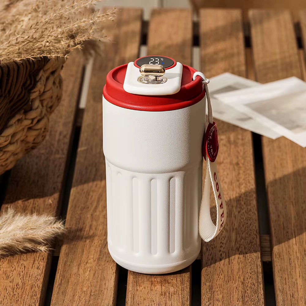 Insulated Stainless Steel Coffee Cup with Intelligent Temperature Measurement High-Aesthetic 316 Steel Insulated Beverage Contai