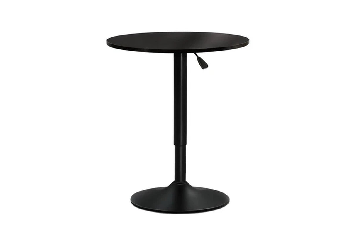 Bar Table Gas Lift round Black