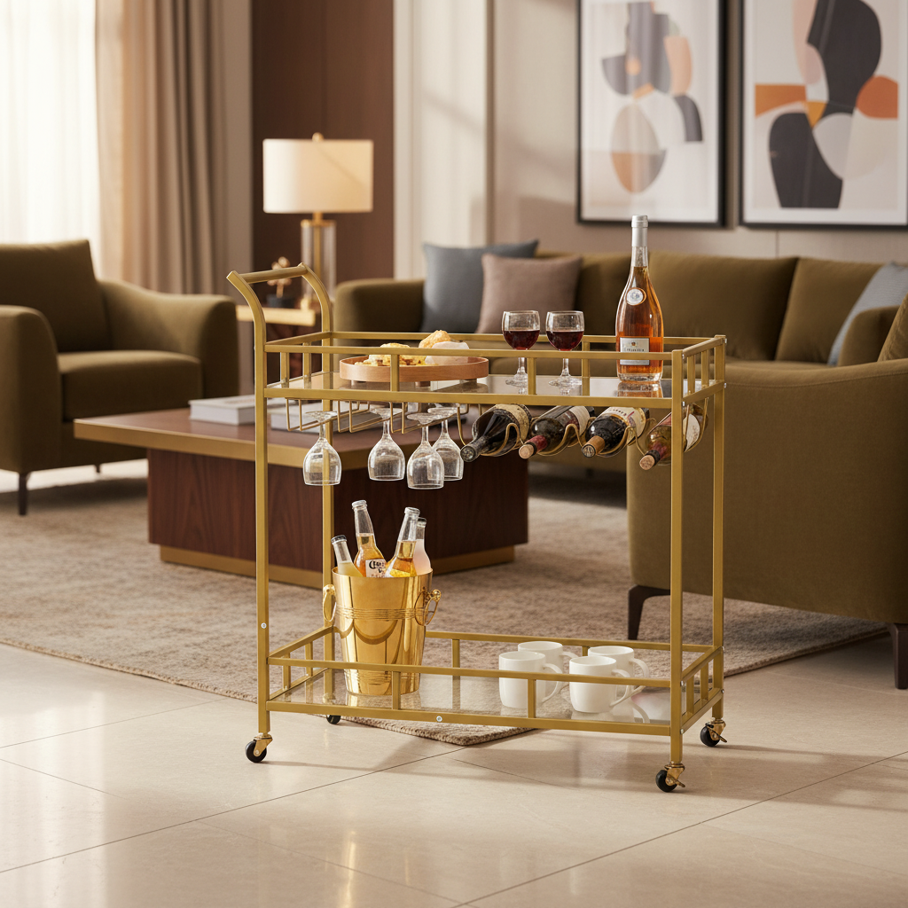 Gold Bar Cart Lifestyle